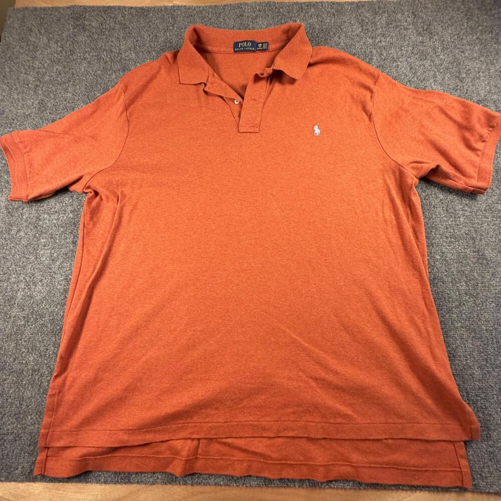 Polo Ralph‎ Lauren Men's Orange Polo Shirt 2XB #1346